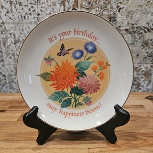 6" Vintage LASTING MEMORIES Porcelain BIRTHDAY PLATE American Greetings 1984.